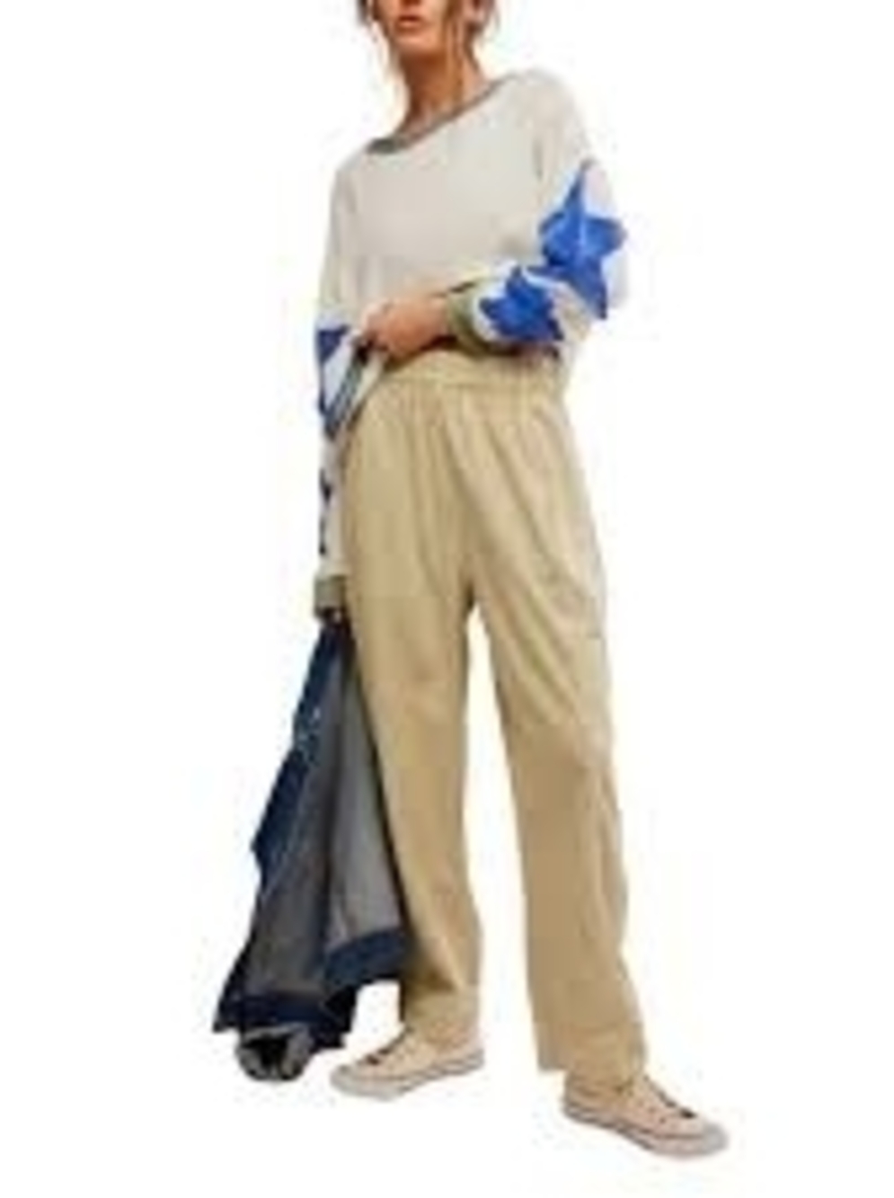 Free People Preppy Poplin Pull-on Pant In Birch NWOT